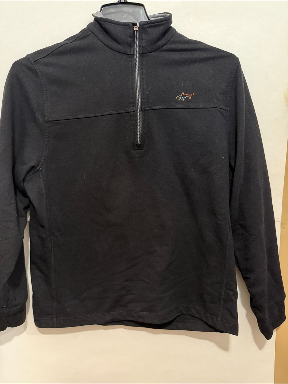 Greg Norman Collection Black Lightweight Quarter-Zip Shirt Jacket size Large